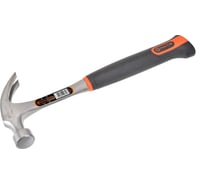 Молоток с гвоздодером TACTIX 450 гр, металлическая рукоятка 221051