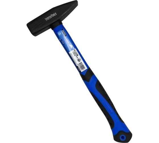 Слесарный молоток vertextools 500 г, фибергласовая обрезиненная рукоятка 10-20-500