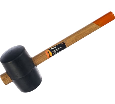 Резиновая киянка 910гр SPARTA черная резина, деревянная рукоятка// 111605