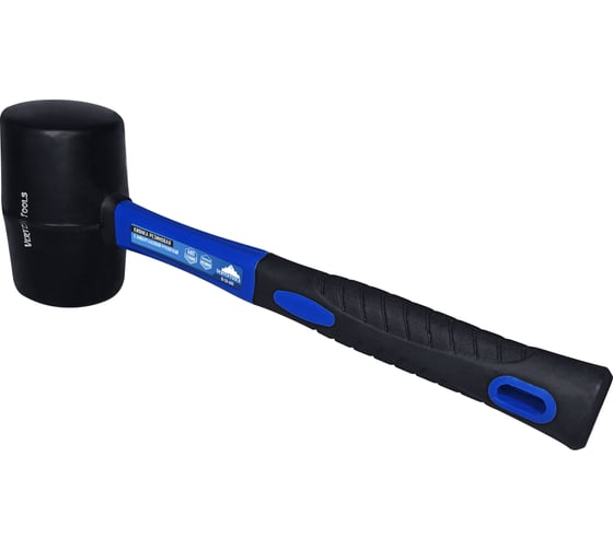 Киянка vertextools 680 г, черная резина, фибергласовая рукоятка 10-50-680