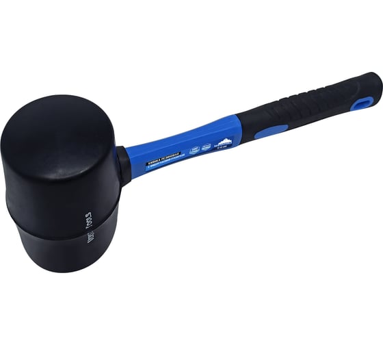 Киянка vertextools 680 г, черная резина, фибергласовая рукоятка 10-50-680