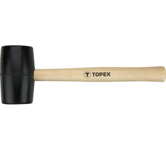 Резиновая киянка TOPEX с деревянной рукояткой 50 мм, 340 г 02A343 1