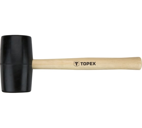 Резиновая киянка TOPEX с деревянной рукояткой 63 мм, 680 г 02A345 1