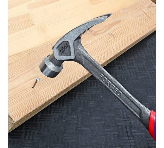 Молоток-гвоздодер WORKPRO 560г, цельнометаллический, кованый WP241015