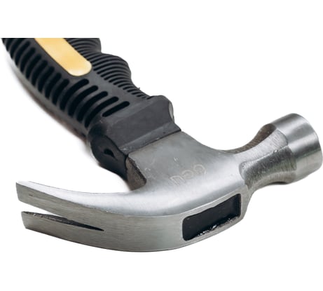 Молоток-гвоздодер DELI DL441008 укороченный, 250 г, 160 мм, эргономичная прорезиненная рукоять 114785