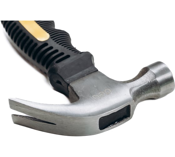 Молоток-гвоздодер DELI DL441008 укороченный, 250 г, 160 мм, эргономичная прорезиненная рукоять 114785