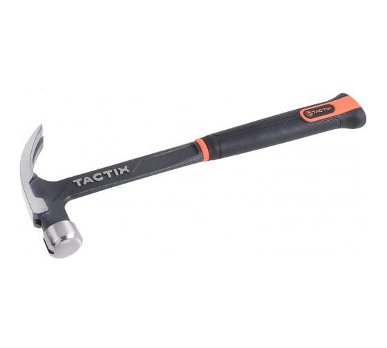 Молоток с гвоздодером TACTIX Max-Impact 450 гр 221057