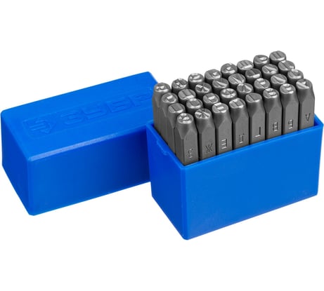 Буквенные клейма Зубр, шрифт 6 мм 21503-06_z01