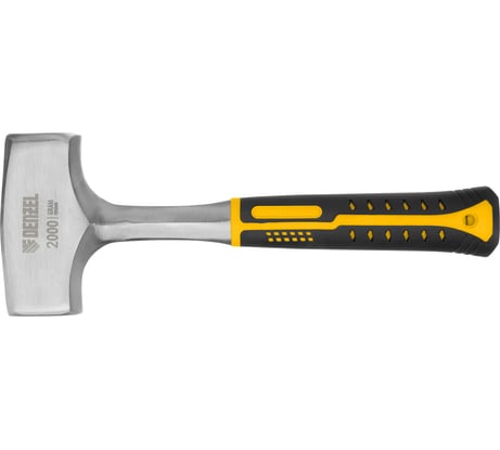 Цельнометаллическая кувалда Denzel 2 кг, двухкомпонентная рукоятка 11013
