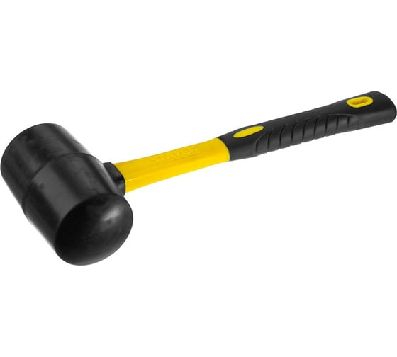 Резиновая черная киянка с фибергласовой ручкой 230г STAYER PROFESSIONAL 2054-40 1