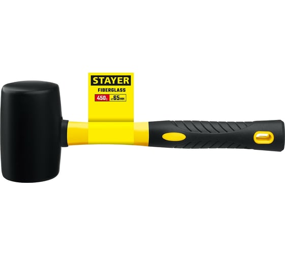Чёрная резиновая киянка STAYER 680 г 2054-75