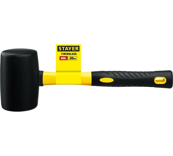 Чёрная резиновая киянка STAYER 900 г 2054-90
