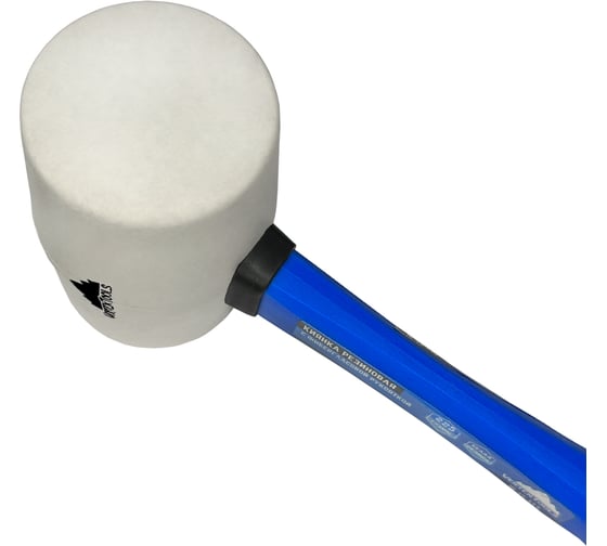 Резиновая киянка vertextools 225 г, белая резина, фибергласовая рукоятка 10-45-225