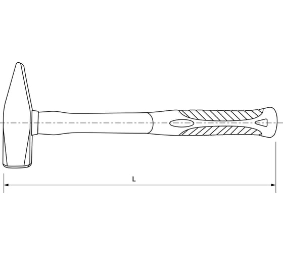 Слесарный молоток с фибергласовой рукояткой THORVIK PHH300 300 гр 52230