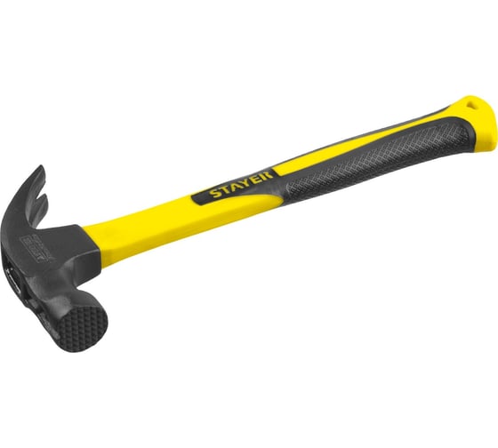 Молоток-гвоздодер с магнитом и фибергласовой рукояткой 450г Stayer PROFESSIONAL 2027-450