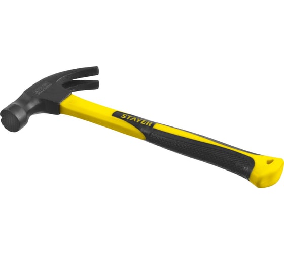 Молоток-гвоздодер с магнитом и фибергласовой рукояткой 450г Stayer PROFESSIONAL 2027-450