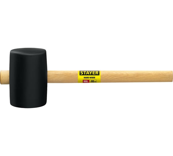 Чёрная резиновая киянка STAYER 900 г 20505-90