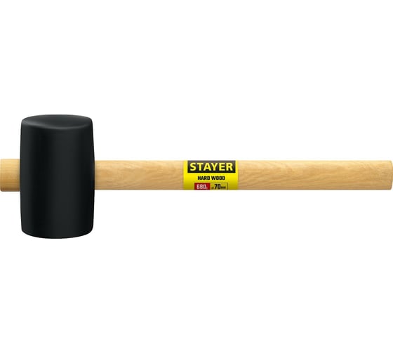 Чёрная резиновая киянка STAYER 680 г 20505-75