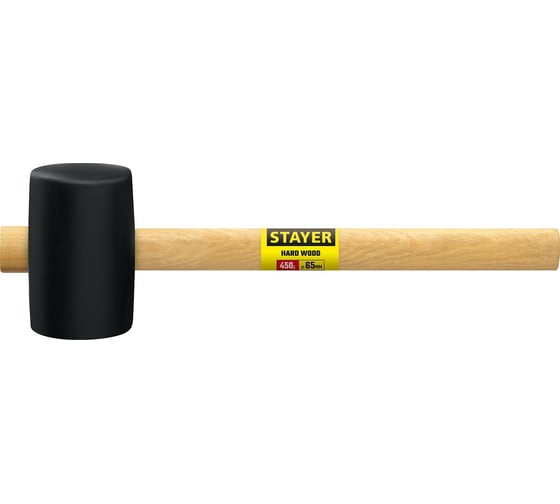 Чёрная резиновая киянка STAYER 450 г 20505-65