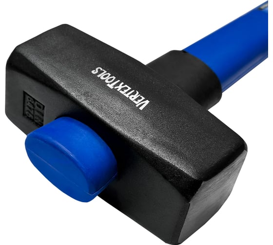 Кувалда vertextools 5000 г, фибергласовая обрезиненная рукоятка 10-12-5000