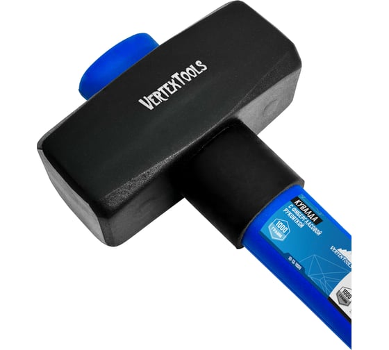 Кувалда vertextools 1000 г, фибергласовая обрезиненная рукоятка 10-12-1000