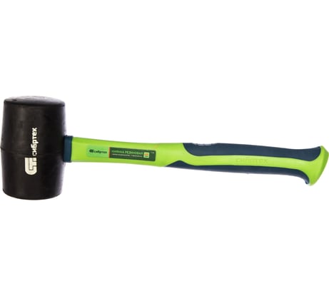 Резиновая киянка СИБРТЕХ 680г черная резина, фибергласовая рукоятка // 11165