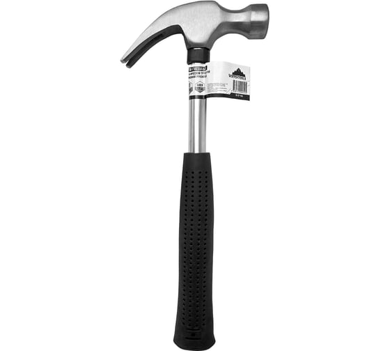 Молоток-гвоздодер vertextools 450 г, боек 27 мм, металлическая трубчатая обрезиненная рукоятка 10-27-450