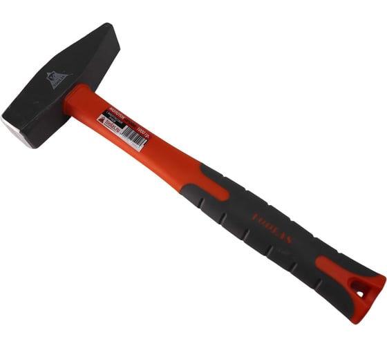 Слесарный молоток TOOLAS с фибергласовой ручкой, 1000 г 00012810