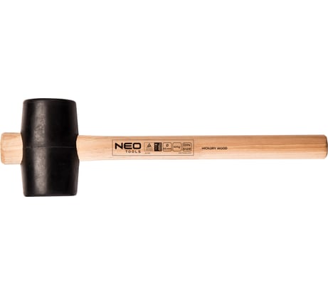 Резиновая киянка (65 мм, 425 г, рукоятка из гикори) NEO Tools 25-052