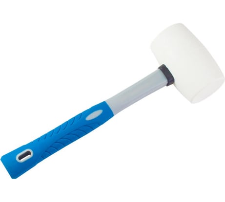 Киянка из белой резины, фибергласовая рукоятка, 230 г РемоКолор 38-6-402