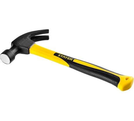 Молоток-гвоздодер с фибергласовой рукояткой STAYER Fiberglass 450 г 2026-450_z01