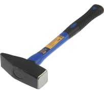 Молоток ТУНДРА слесарный, квадратный боек, фиберглассовая обрезиненная рукоятка, 1500 г 881992