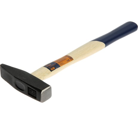 Молоток ТУНДРА слесарный, квадратный боек, деревянная рукоятка, 400 г 881979