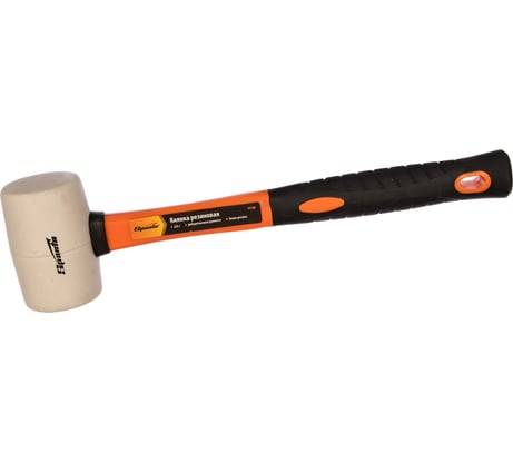 Резиновая киянка SPARTA 225 г, белая резина, фиберглассовая рукоятка 11128