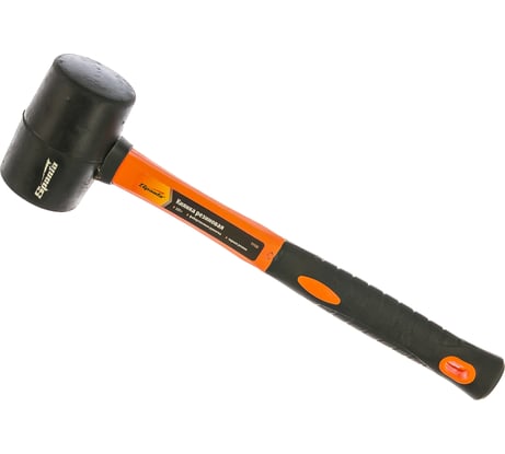 Резиновая киянка SPARTA 225 г, черная резина, фиберглассовая рукоятка 11125