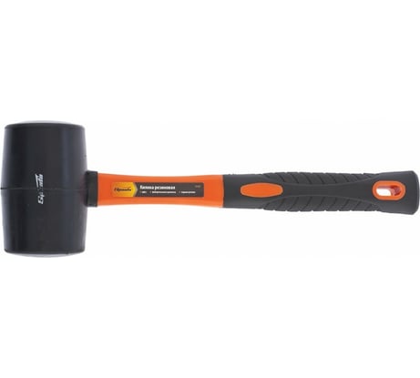 Резиновая киянка SPARTA 680 г, черная резина, фиберглассовая рукоятка 11127
