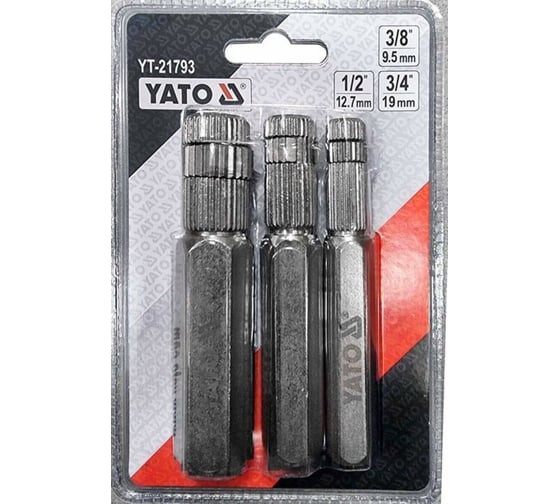 Набор для выкручивания ниппелей YATO 3/8" 1/2" 3/4" YT-21793