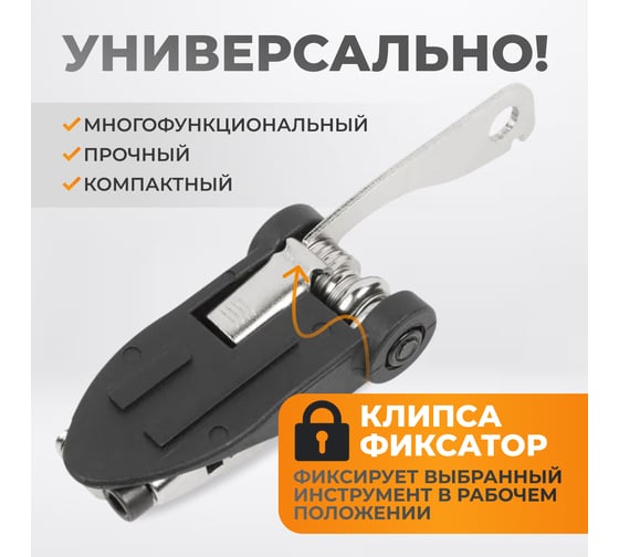 Велоинструмент складной мультитул WIEDERKRAFT 18 в 1 WDK-21801
