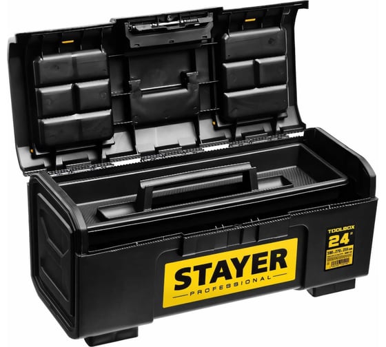 Ящик для инструмента STAYER TOOLBOX-24 пластиковый, Professional 38167-24