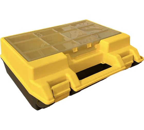 Ящик д/дрели и УШМ JETTOOLS 400x335x145мм с морозостойкими замками, органайзером и подложкой 16" JT17005
