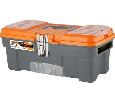Ящик для инструментов Blocker expert 16" с металлическим замком серо-свинцовый/оранжевый BR3930СРСВЦОР