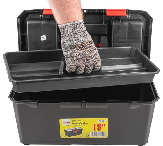 Ящик WMC TOOLS пластмассовый 19", 480x230x230мм WMC-PO.05(54523)