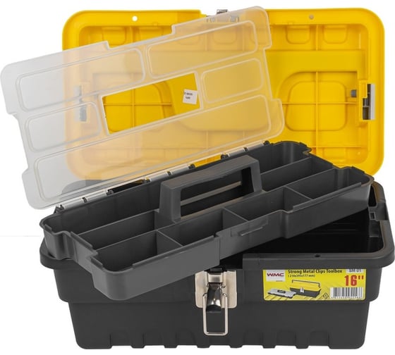 Пластмассовый ящик WMC TOOLS 16", 210x395x177 мм WMC-SM 01(54518)
