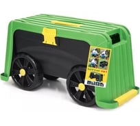 Ящик-подставка HELEX на колесах, 4в1, зеленый/черный H835