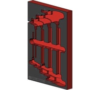Пустой ложемент для шестигранных ключей с Т-образной рукояткой IZELTAS 8 предметов 2955905510