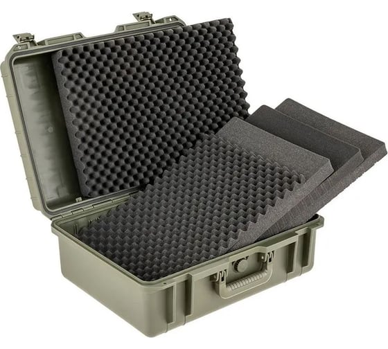 Защитный ударопрочный кейс РИФ 515x415x235 мм, IP67, цвет Хаки WR-19Kh