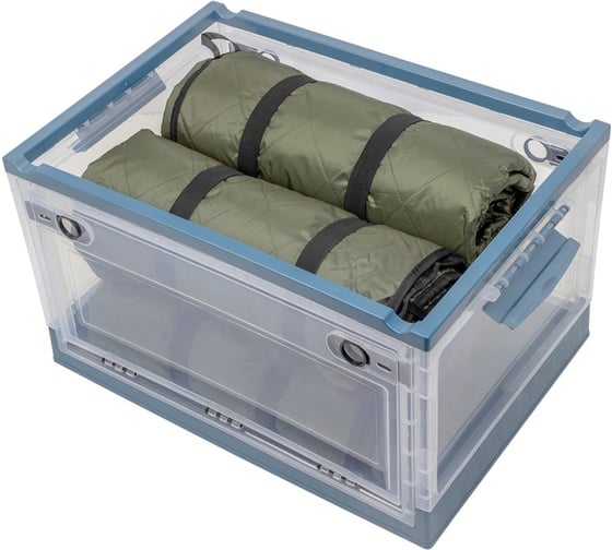 Ящик пластмассовый складной на колесиках для хранения WMC TOOLS размер XXL-67x46.5x37см WMC-ORGBB(57854)