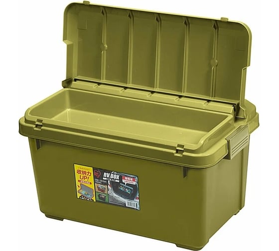 Ящик экспедиционный IRIS OHYAMA IRIS RV BOX RV600C c двойной разделенной крышкой, 40 л, 61.5x37.5x34 см, хаки RV600CKH