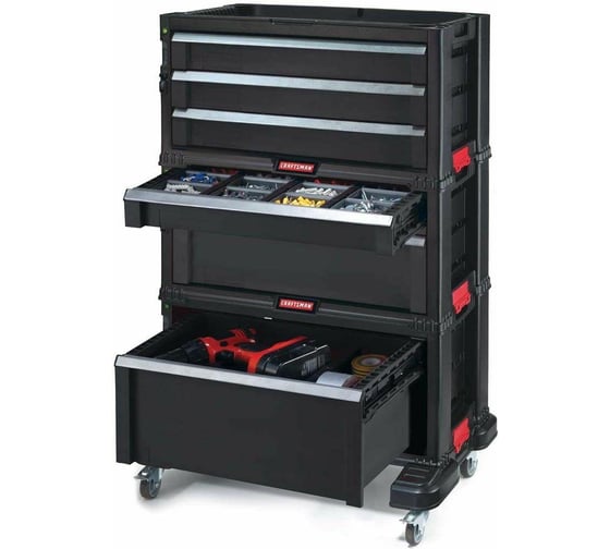 Ящик мобильный с выдвижными ящиками 6 Keter DRAWERS TOOL CHEST SET 237786 1