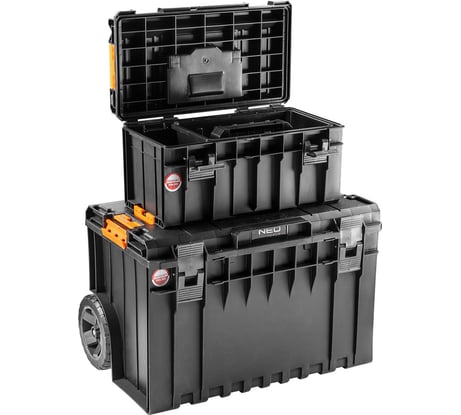 Система модульных ящиков для инструментов на колесах NEO Tools 59х46х75 см modular system I 84-276